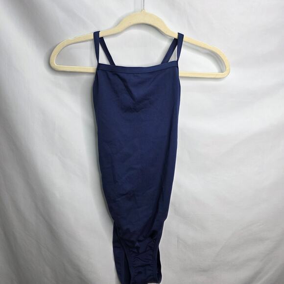 Speedo Women's Blue One Piece Endurance Flyback Solid Swimsuit Adult Size 6/32 - Picture 2 of 9